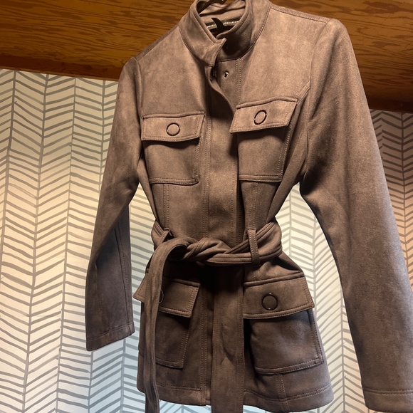 White House Black Market Gray Suede Jacket - Picture 6 of 6